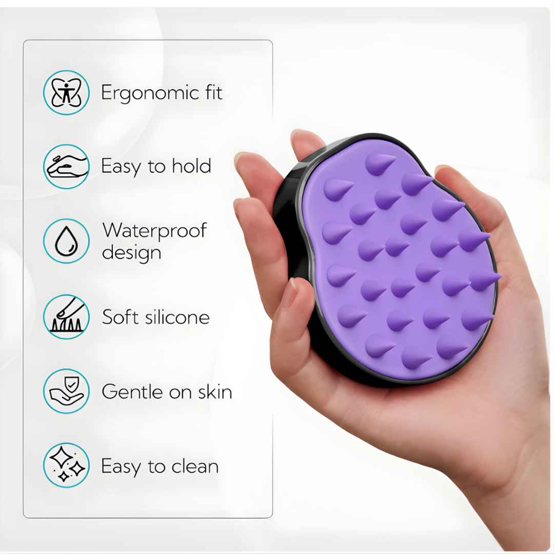 Scalp Massager Shampoo Brush with Soft Silicone Bristles - Image 2