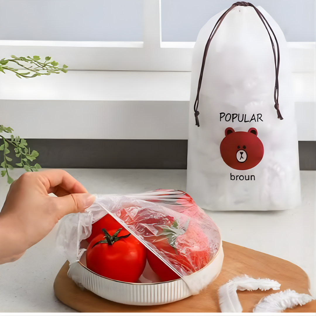 100Pcs Reusable Elastic Food Storage Covers - Image 3