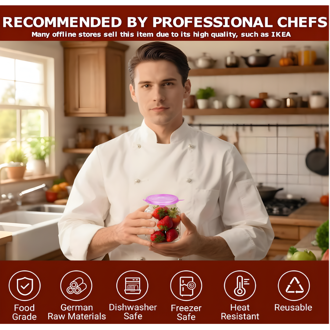 6 PCS Silicone Stretch Lids Food Covers - Image 6