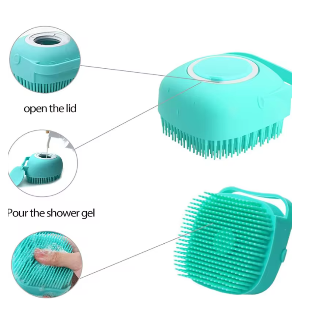 2 in 1 Silicone Bath Body Brush with Soap Dispenser - Image 5
