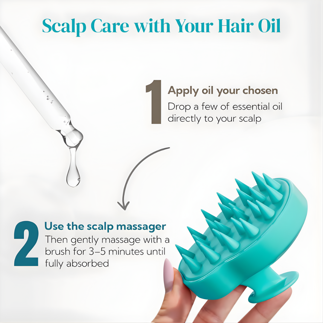 Scalp Massager Shampoo Brush with Soft Silicone Bristles - Image 5