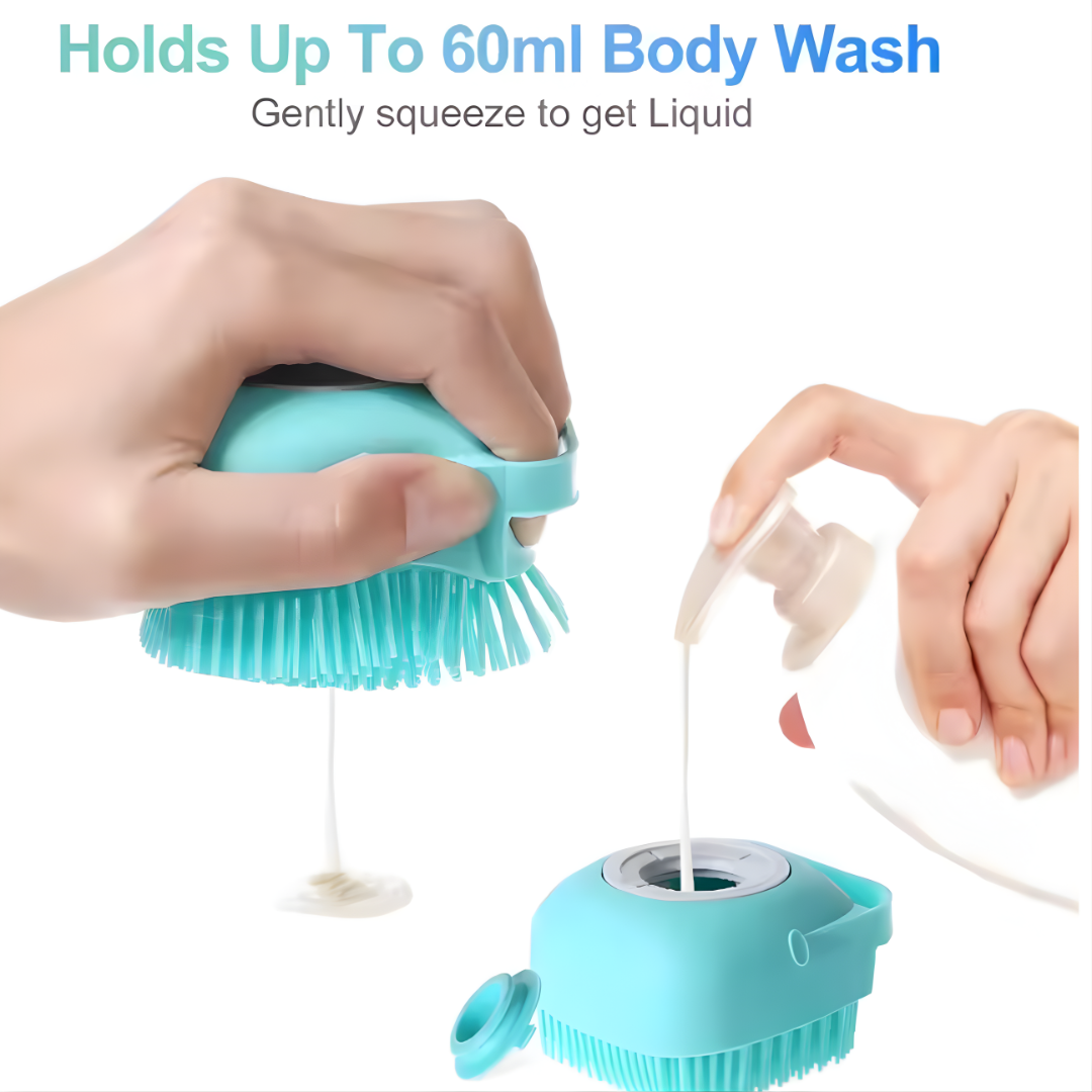 2 in 1 Silicone Bath Body Brush with Soap Dispenser - Image 3