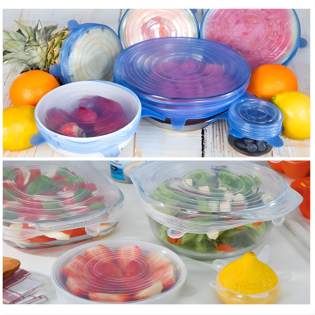 6 PCS Silicone Stretch Lids Food Covers - Image 2