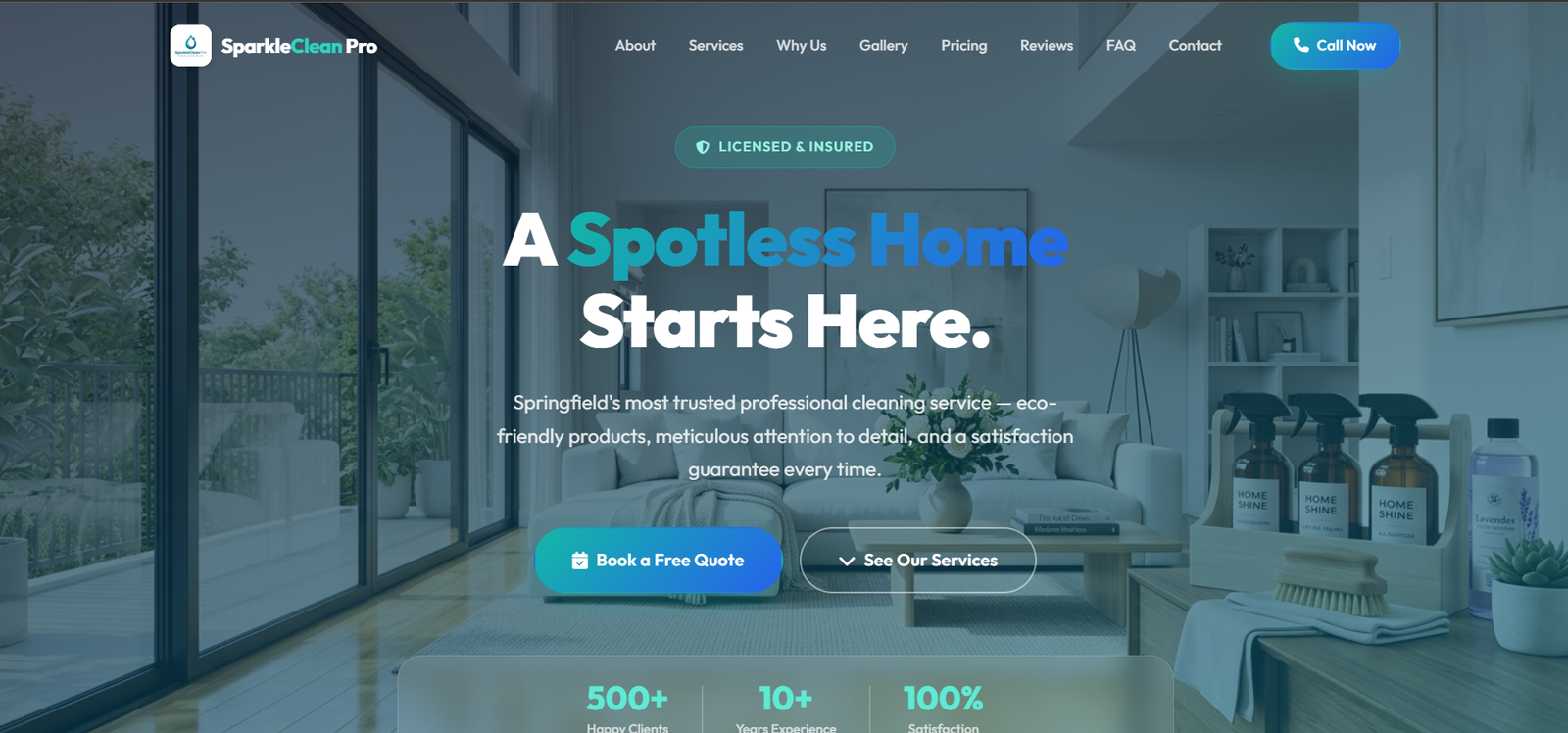 Cleaning Service Website